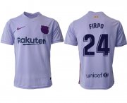 Wholesale Cheap Men 2021-2022 Club Barcelona away aaa version purple 24 Soccer Jersey