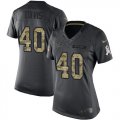 Wholesale Cheap Nike Lions #40 Jarrad Davis Black Women's Stitched NFL Limited 2016 Salute to Service Jersey