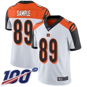 Wholesale Cheap Nike Bengals #89 Drew Sample White Men\'s Stitched NFL 100th Season Vapor Limited Jersey