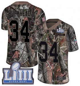 Wholesale Cheap Nike Patriots #34 Rex Burkhead Camo Super Bowl LIII Bound Men\'s Stitched NFL Limited Rush Realtree Jersey