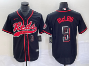 Wholesale Cheap Men's Cincinnati Reds #9 Matt McLain Number Black 2023 City Connect Cool Base Stitched Jerseys