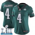 Wholesale Cheap Nike Eagles #4 Jake Elliott Midnight Green Team Color Super Bowl LII Women's Stitched NFL Vapor Untouchable Limited Jersey