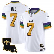 Cheap Men's New Orleans Saints #7 Taysom Hill White 2024 F.U.S.E. Vapor Limited Stitched Jersey