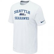 Wholesale Cheap Nike NFL Seattle Seahawks Heart & Soul NFL T-Shirt White