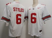 Cheap Men's Ohio State Buckeyes #6 Sonny Styles White FUSE College Football Jersey