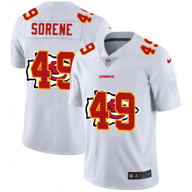 Wholesale Cheap Kansas City Chiefs #49 Daniel Sorensen White Men\'s Nike Team Logo Dual Overlap Limited NFL Jersey