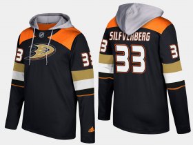 Wholesale Cheap Ducks #33 Jakob Silfverberg Black Name And Number Hoodie