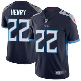 Wholesale Cheap Nike Titans #22 Derrick Henry Navy Blue Team Color Men\'s Stitched NFL Vapor Untouchable Limited Jersey