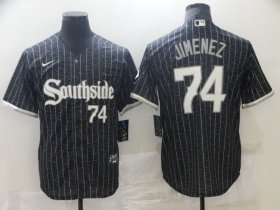 Wholesale Cheap Men Chicago White Sox 74 Jimenez City Edition Black Game Nike 2021 MLB Jersey