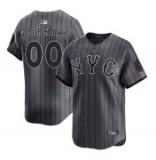 Wholesale Cheap Men's New York Mets Customized Graphite 2024 City Connect Limited Stitched Baseball Jersey