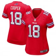 Cheap Women's Buffalo Bills #18 Amari Cooper Red Stitched Football Jersey(Run Small)