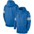 Wholesale Cheap Detroit Lions Nike Sideline Performance Full-Zip Hoodie Blue