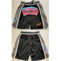 Wholesale Cheap Men San Antonio Spurs Black Grey Shorts Run Small