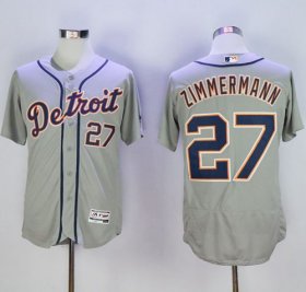 Wholesale Cheap Tigers #27 Jordan Zimmermann Grey Flexbase Authentic Collection Stitched MLB Jersey