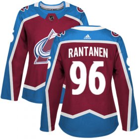 Wholesale Cheap Adidas Avalanche #96 Mikko Rantanen Burgundy Home Authentic Women\'s Stitched NHL Jersey