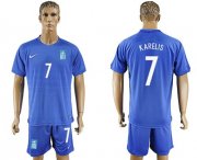 Wholesale Cheap Greece #7 Karelis Away Soccer Country Jersey