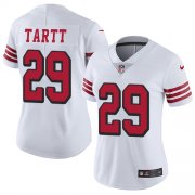 Wholesale Cheap Nike 49ers #29 Jaquiski Tartt White Rush Women's Stitched NFL Vapor Untouchable Limited Jersey