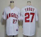 Wholesale Cheap Angels of Anaheim #27 Mike Trout White Cool Base Stitched MLB Jersey