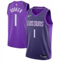 Wholesale Cheap Nike Phoenix Suns #1 Devin Booker Purple NBA Swingman City Edition Jersey