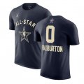 Cheap Men's 2024 All-Star #0 Tyrese Haliburton Navy T-Shirt