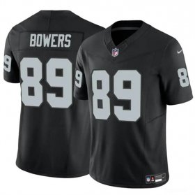 Cheap Men\'s Las Vegas Raiders #89 Brock Bowers Black 2024 Draft F.U.S.E. Vapor Football Stitched Jersey