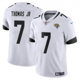 Cheap Men\'s Jacksonville Jaguars #7 Brian Thomas Jr White 2024 Draft Vapor Untouchable Limited Football Stitched Jersey