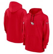 Cheap Men's Arizona Cardinals Red Performance Pullover Hoodie