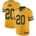 Wholesale Cheap Nike Packers #20 Kevin King Yellow Men's Stitched NFL Limited Rush Jersey