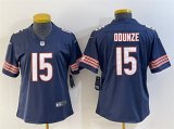 Cheap Women's Chicago Bears #15 Rome Odunze Navy 2024 Draft Vapor Football Stitched Jersey(Run Small)