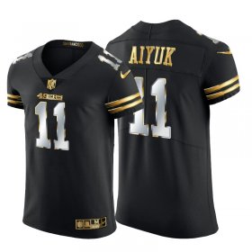 Wholesale Cheap San Francisco 49ers #11 Brandon Aiyuk Men\'s Nike Black Edition Vapor Untouchable Elite NFL Jersey