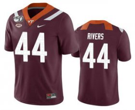 Wholesale Cheap Men\'s Virginia Tech Hokies #44 Dylan Rivers Maroon 150th College Football Nike Jersey