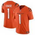 Cheap Men's Cincinnati Bengals #1 Ja'Marr Chase Orange 2023 F.U.S.E. Vapor Untouchable Limited Stitched Jersey