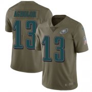 Wholesale Cheap Nike Eagles #13 Nelson Agholor Olive Men's Stitched NFL Limited 2017 Salute To Service Jersey