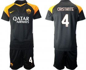 Wholesale Cheap Men 2020-2021 club Roma away 4 black Soccer Jerseys