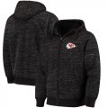 Wholesale Cheap Men's Kansas City Chiefs G-III Sports by Carl Banks Heathered Black Discovery Sherpa Full-Zip Jacket