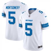 Cheap Men's Detroit Lions #5 David Montgomery White 2024 F.U.S.E. Vapor Limited Stitched Jersey