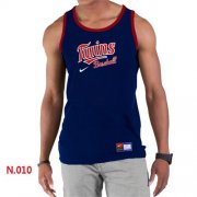 Wholesale Cheap Men's Nike Minnesota Twins Home Practice Tank Top Blue