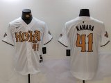 Cheap Men's New Orleans Saints #41 Alvin Kamara White Nola Baseball Jerseys