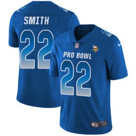 Wholesale Cheap Nike Vikings #22 Harrison Smith Royal Men\'s Stitched NFL Limited NFC 2019 Pro Bowl Jersey