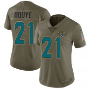 Wholesale Cheap Nike Jaguars #21 A.J. Bouye Olive Women's Stitched NFL Limited 2017 Salute to Service Jersey