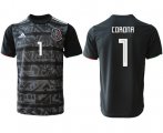 Wholesale Cheap Mexico #1 Corona Black Soccer Country Jersey