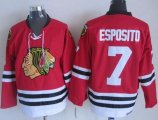 Wholesale Cheap Blackhawks #7 Tony Esposito Red CCM Throwback Stitched NHL Jersey