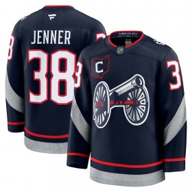 Men\'s Columbus Blue Jackets #38 Boone Jenner Navy 2024-25 With C Patch Stitched Hockey Jersey