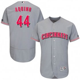 Wholesale Cheap Reds #44 Aristides Aquino Grey Flexbase Authentic Collection Stitched MLB Jersey