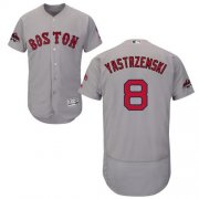 Wholesale Cheap Red Sox #8 Carl Yastrzemski Grey Flexbase Authentic Collection 2018 World Series Stitched MLB Jersey