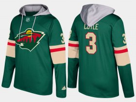 Wholesale Cheap Wild #3 Charlie Coyle Green Name And Number Hoodie