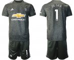 Wholesale Cheap Men 2020-2021 club Manchester United away 1 black Soccer Jerseys