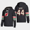 Wholesale Cheap New Jersey Devils #44 Miles Wood Black adidas Lace-Up Pullover Hoodie