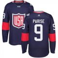 Wholesale Cheap Team USA #9 Zach Parise Navy Blue 2016 World Cup Stitched Youth NHL Jersey