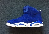 Wholesale Cheap Air Jordan 6 Retro Blue Suede True Blue/White